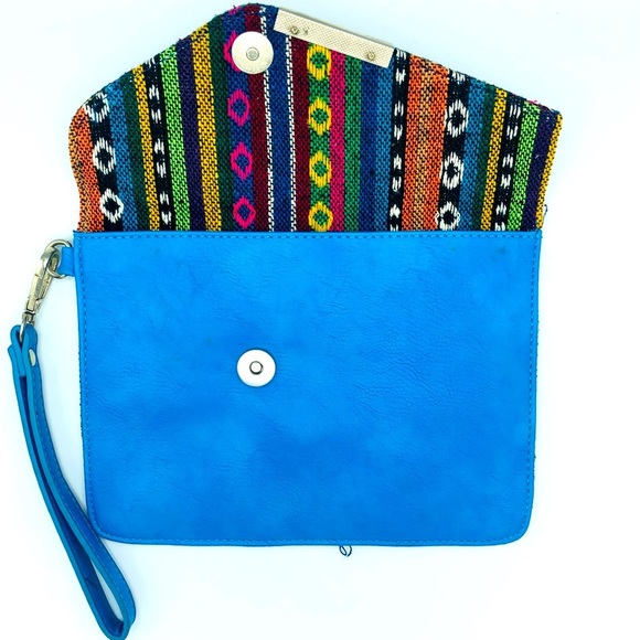 Beautiful Fabric and Leather Clutch by Revolution by Edwin - Picture 7 of 7